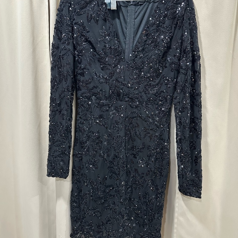Elegant Black Sequin Dress
